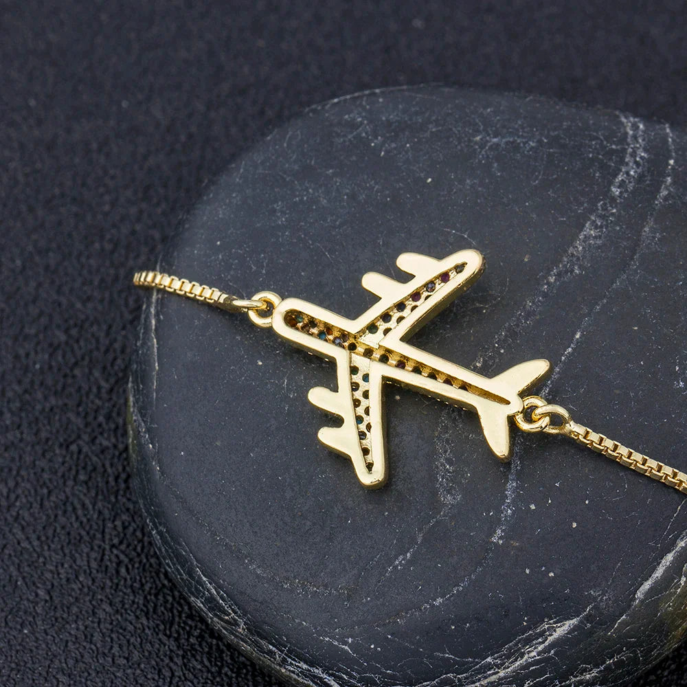 Pulseira Travel Ajustável Banhada a Ouro 18k com Zircônias