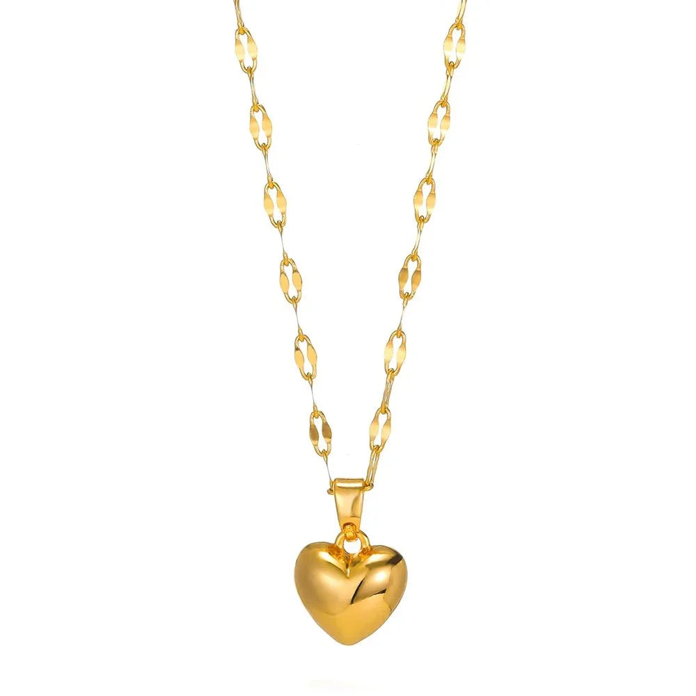 Colar Coração Banhado a Ouro 18k