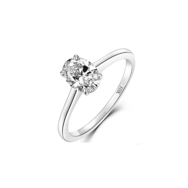 Anel Bella Solitário em Ouro com Moissanite