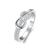 Anel Amor Infinito em Prata com Zircônias