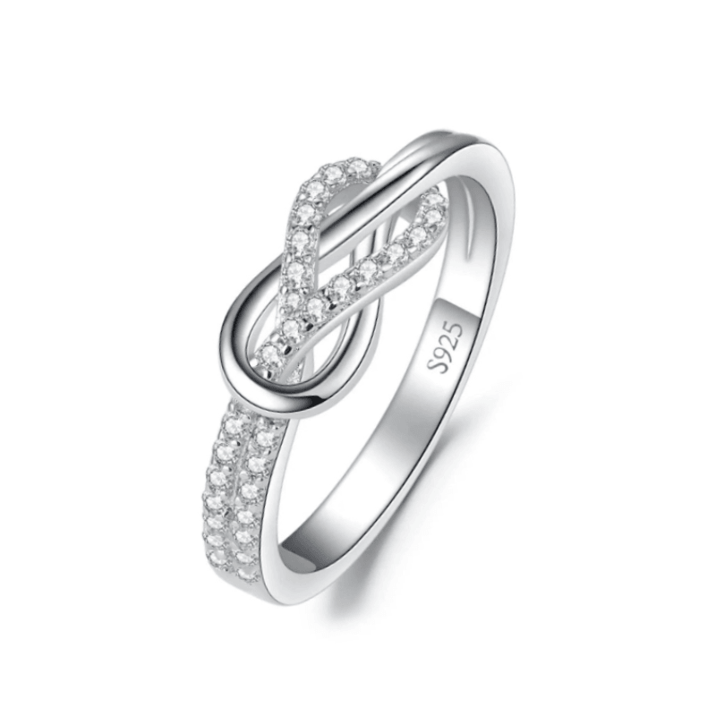 Anel Amor Infinito em Prata com Zircônias