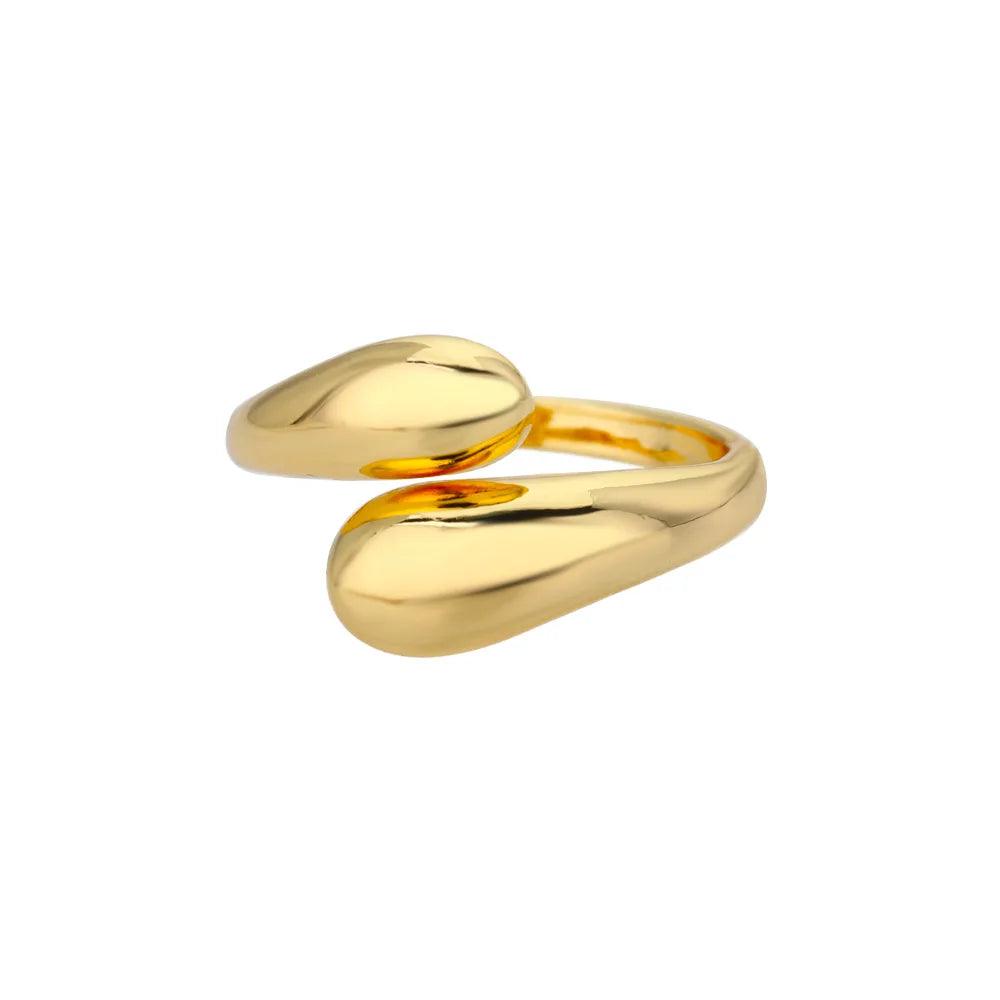 Anel d'Amore Regulável Banhando a Ouro