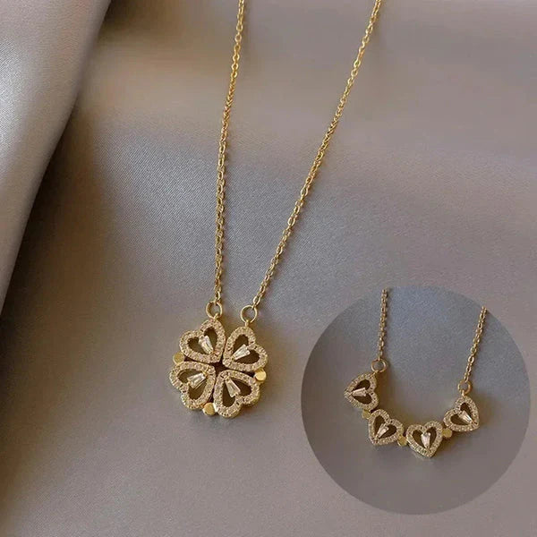 COMPRE 1 LEVE 2 - Colar Trevo de Corações com Zircônias