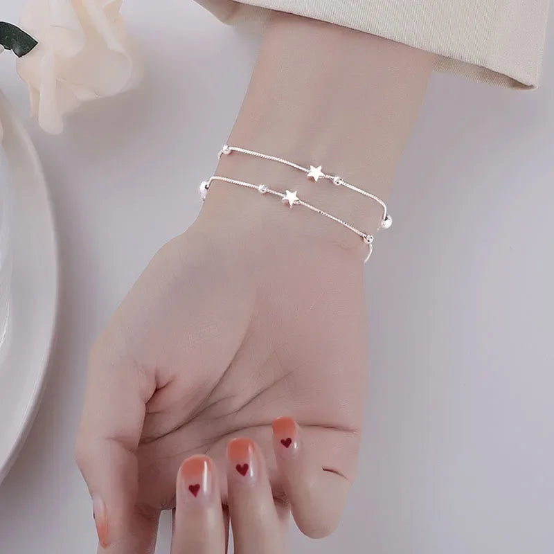 Pulseira Armonia de Prata 925 com Estrelas