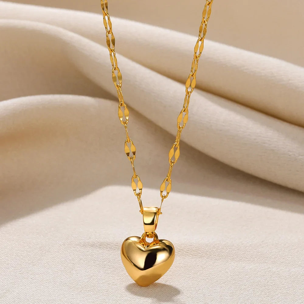 Colar Coração Banhado a Ouro 18k
