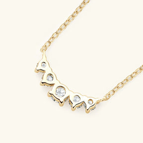 Colar Brillantezza em Prata Banhado a Ouro 18k e Pedras de Moissanite