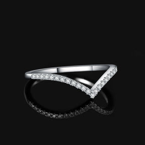 Anel Vivence em Prata com Moissanites