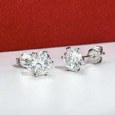 Brinco Vivence em Ouro Branco com Moissanite