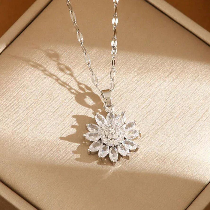 Colar Girassol Banhado a Ouro 18k com Zircônias - [ Compre 1 Leve 2 ]